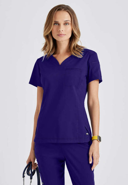 Grey’s Anatomy Spandex Stretch Conjunto Quirúrgico Deep Purple