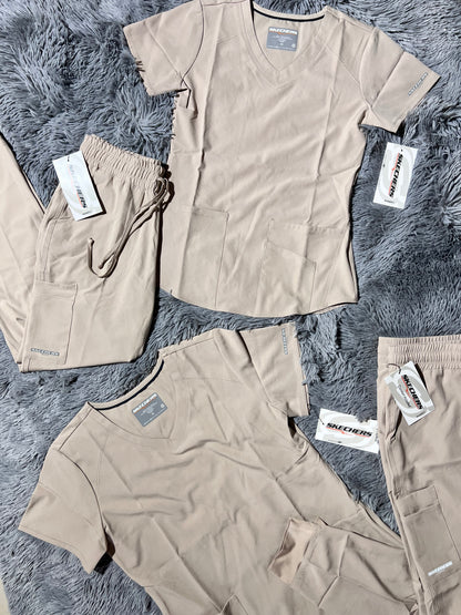 SKECHERS Vitality Khaki Conjunto Quirúrgico Jogger