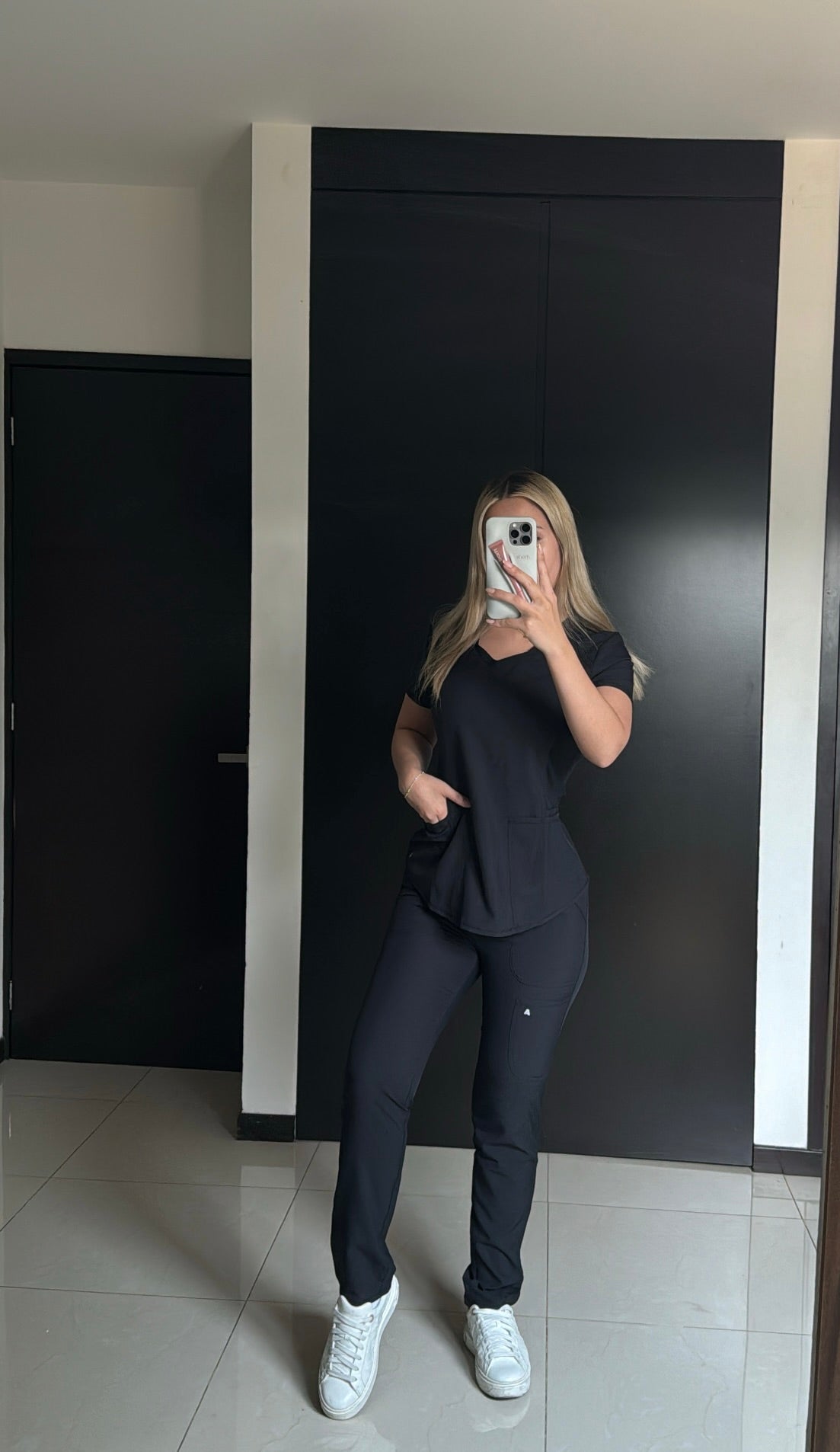 LUXE SLIM FIT BLACK PIJAMA