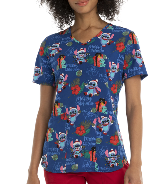 Filipina Scrubstar Women Disney Stitch "Merry Stitchmas"