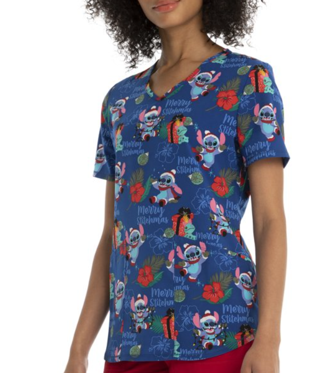 Filipina Scrubstar Women Disney Stitch "Merry Stitchmas"